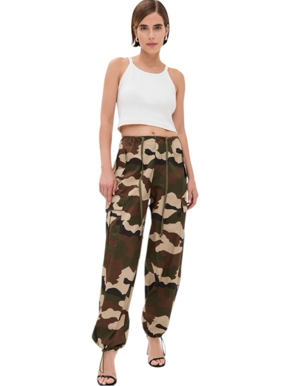 GOOD AMERICAN CAMO PARACHUTE PANTS – SIZE XL